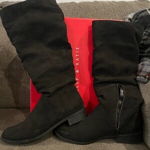 Kelly & Katie Black Knee-High Boots size 7